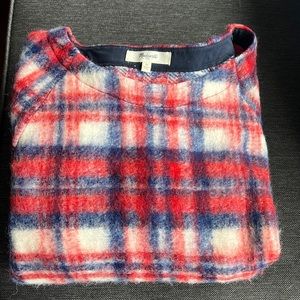 Madewell brushed plaid sweater with pockets! Gently used.